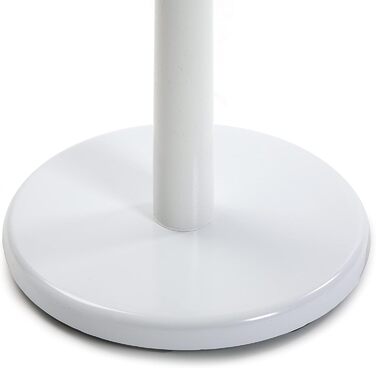 Versa Swindon Minimalist Coat Rack for Entryway, with 9 Hooks for Clothes or Bags, Dimensions (H x W x D) 185 x 32 x 32 cm, Metal, Color: White