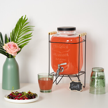 Relaxdays Drink Dispenser with Stand 5L