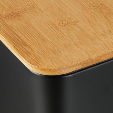 Relaxdays Waste Bin 5 l with Bamboo Lid
