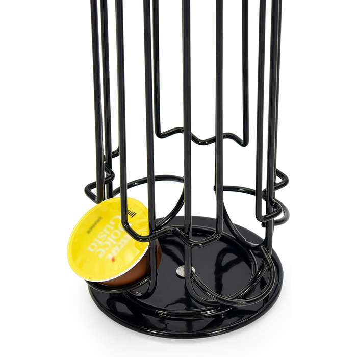 Тримач для капсул кави Dolce Gusto SYSYLY DG24 – чорний, на 24 капсули, обертається, з неслизькою основою