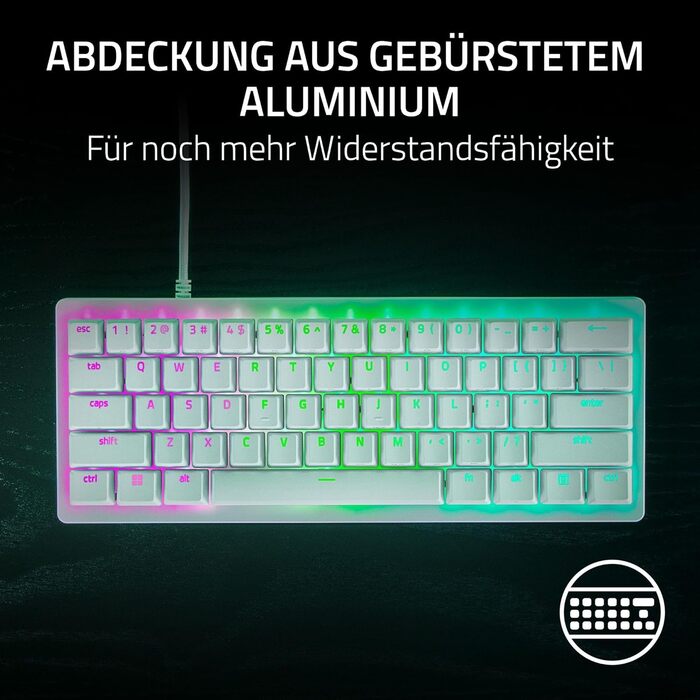 Клавіатура Razer Huntsman V3 Pro Mini - 60% з Red Switch (QWERTZ DE, USB-C, PBT)