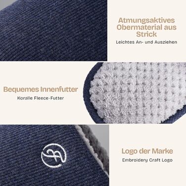 Чоловічі тапочки-шкарпетки EverFoams з м'якою піною Memory Foam, 42/43 EU, темно-синій