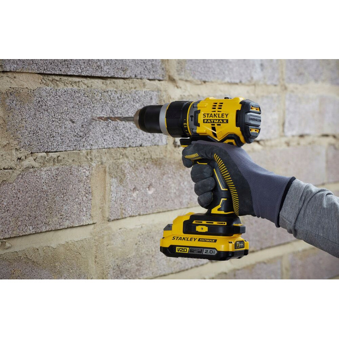 Ударний дриль-шурупокрут Stanley FatMax v20 SFMCD721M2K 18V (2x 4.0Аг) у кейсі