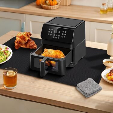 Термостійкий килимок під кавомашину: 3 шт. Захист від нагріву 40.5x60.5 см для плити, духовки, Airfryer. Антиковзка захисна підставка