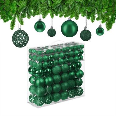 Relaxdays Set of 150 Christmas Baubles