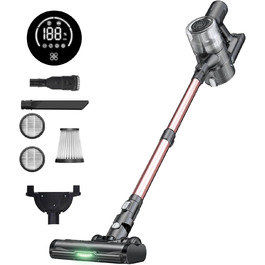 Бездротовий пилосос Proscenic P15: 55KPa, 580W, 70 хвилин, LED-дисплей, антизаплутувальна щітка, фільтр 6 шарів, для твердих поверхонь, килимів, шерсті тварин, автосалону (рожевий)