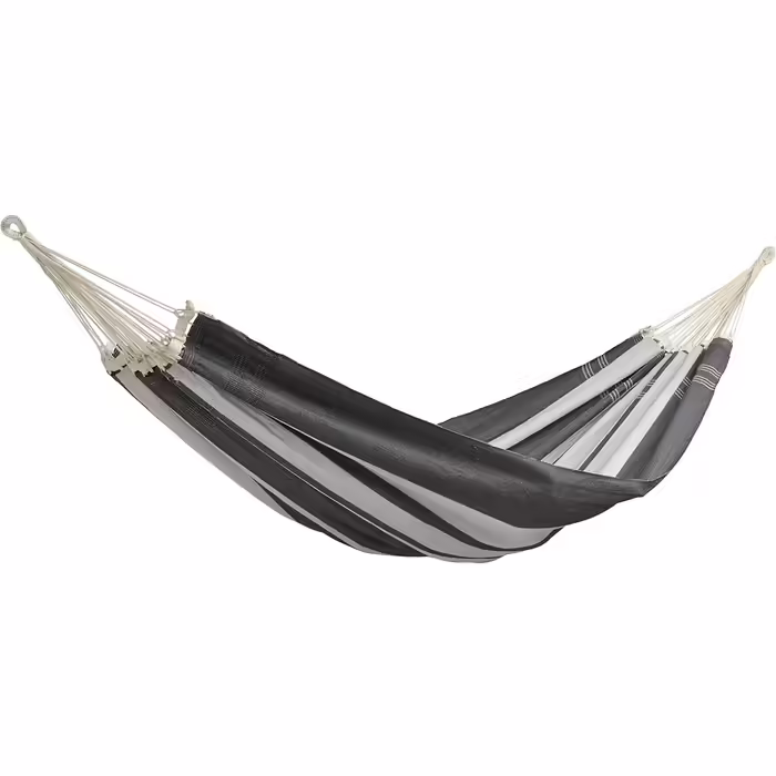 AMAZONAS XXL Comfort Hammock Paradiso, hand-crafted in Brazil, 250cm x 175cm, up to 200kg, in Lava color (Silver, Brazilian Paradiso)