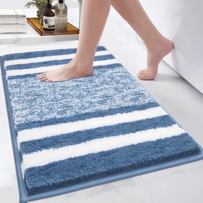 Premium Microfiber Bath Mats & Rugs - Plush, Absorbent, Non-Slip - 60x120cm & 50x80cm - Washable Bathroom Rugs for Bedroom, Living Room, Shower