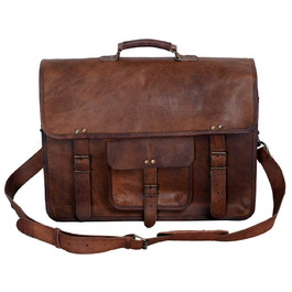 Сумка-портфель Komal's Passion Leather KPL 45.7 см (18 дюймів) шкіряна для ноутбука та документів, чоловіча сумка-месенджер