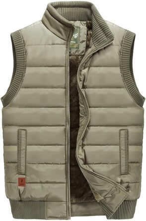 Чоловіча жилетка VtuAOL, тепла флісова жилетка для зими, Outdoor, розмір M, колір хакі