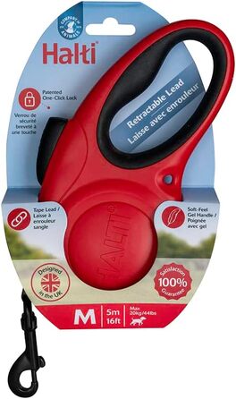 Шлейка для собак HATI Roeine з світловідбиваючим матеріалом, ергономічним дизайном та запатентованою застібкою. Підходить для великих собак (розмір ), червона, M