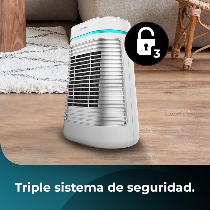 Обігрівач настільний Cecotec ReadyWarm 1550 Max Ceramic Rotate - 1500 Вт, обертання, регулювання температури, 3 режими, білий