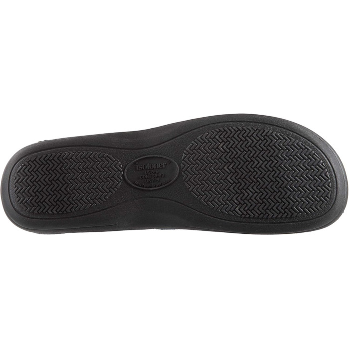 Тапочки чоловічі Isotoner з піною Memory Foam та підошвою для дому та вулиці (Large, Microterry Ash)