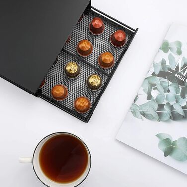 Організатор для капсул Dolce Gusto та Nespresso, ящик на 20 капсул, чорний