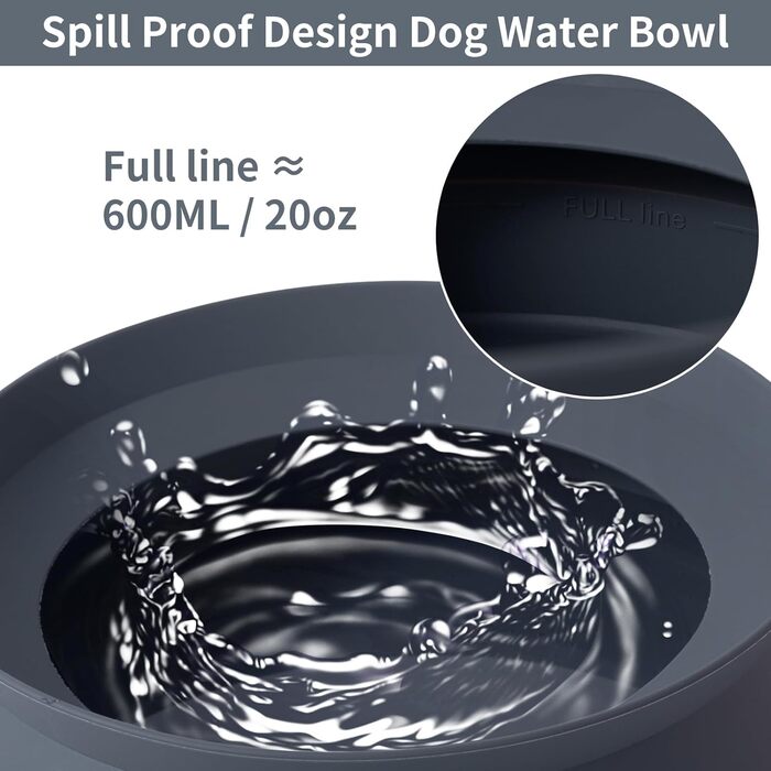 Складаний годівниця для собак SLSON, витокозахисний, портативний, для подорожей на авто, персиково-рожевий (холодний темно-сірий)