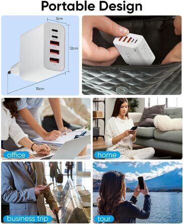 Зарядний пристрій GaN III 140W/100W USB-C 10-в-1, PD, QC20W для MacBook, iPad, iPhone, HP, Samsung Galaxy та інших пристроїв