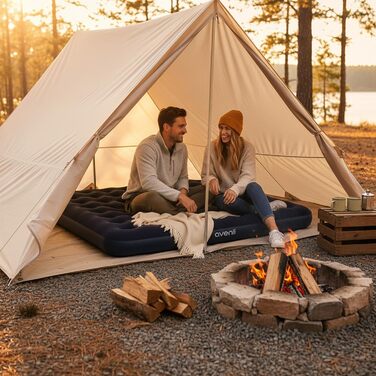 Надувний матрац для кемпінгу та дому AVENLI на 2 особи (203x183x22 см)