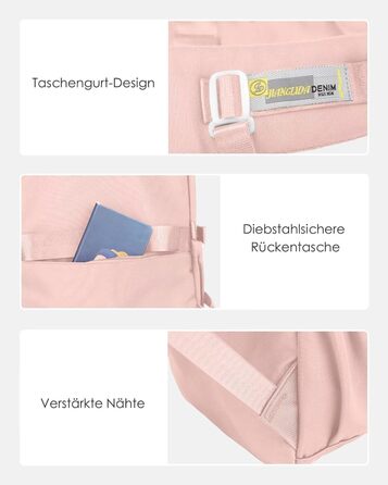 Шкільний рюкзак для підлітків: водонепроникний, великий, рожевий. Підходить для дівчат та хлопців, для школи, подорожей та повсякденного використання.