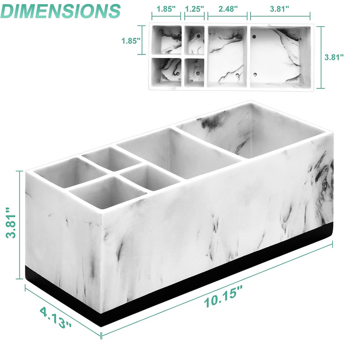 VITVITI Toothbrush Holder Electric Toothbrush Holder Toothbrush Holder Bathroom Kitchen Marble Resin Toothbrush Holder Bathroom Office Organizer Storage Toothbrush Toothpaste Holder Caddy Storage