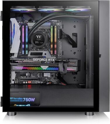 Корпус ПК Thermaltake TG RGB ATX з темперованим склом (H570 ARGB, чорний)