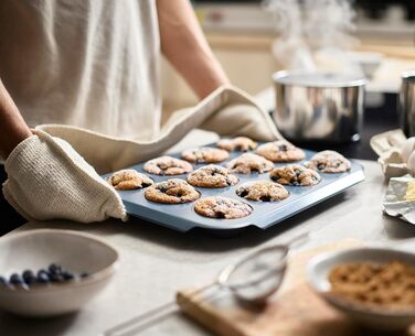 Форма для мафінів Joseph Nest Bake на 12 кексів, антипригарна, карбонова сталь, зручні ручки, компактна