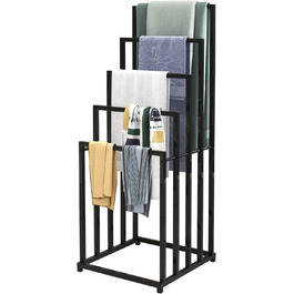 Підлогова сушарка для рушників на 5 ярусів, чорного кольору