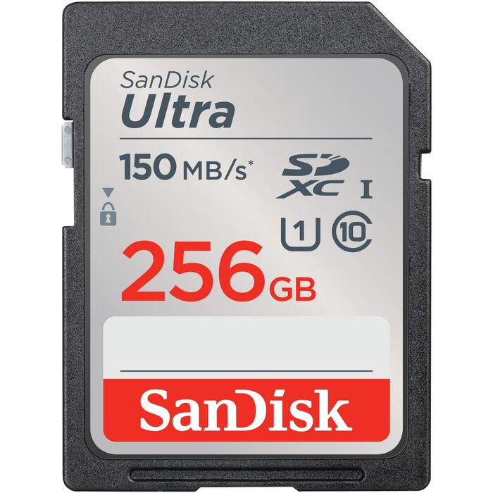 Карта пам'яті SanDisk Ultra SDXC 256 GB, швидкість читання до 150 МБ/с
