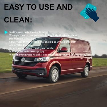 Термомат для VW T5/T6 – тепловідбиваючий алюмінієвий сонцезахист на лобове скло, комплект 8 шт., преміум якість, UV-захист для авто та кемперів