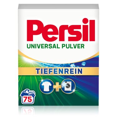Пральний порошок Persil Universal Tiefenrein для пральних машин, універсальний засіб для глибокого очищення та гігієнічної свіжості, 75 прань