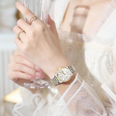 Жіночі годинники з арабськими цифрами, маленьке циферблат, Easy Read, дата, з нержавіючої сталі, водонепроникні, Reloj para Mujer (8102g)