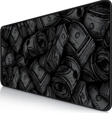 Килимок для миші ігровий XXL 900 x 400 мм з художнім вигином, водонепроникний, антиковзкий для ПК, MacBook, ноутбука. Підвищує точність та швидкість.