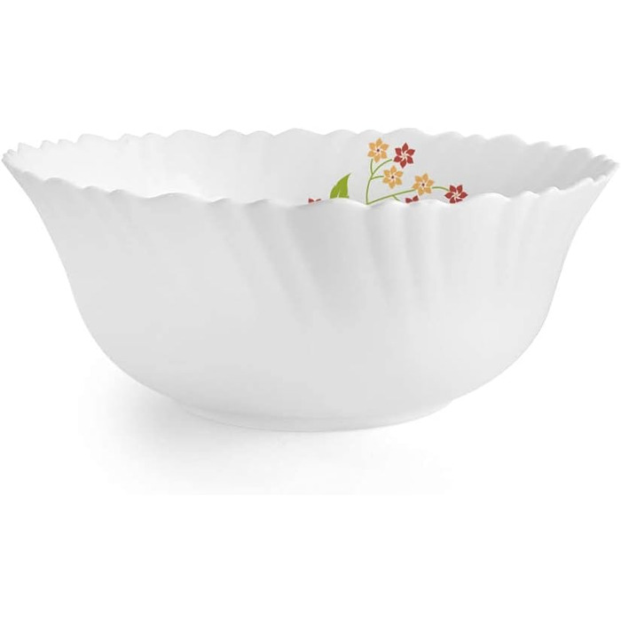 Cello Opalware Dazzle Серія Secret Garden: Набір посуду на 35 позицій | Столовий сервіс з опалу | Білий посуд для 6 осіб