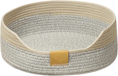 Тканинне ліжко для котів, 40 см, складаний кошик-гніздо, дихаюче ліжко для тварин, стійке до подряпин, універсальне ліжечко для кошенят (S, сірий хакі)