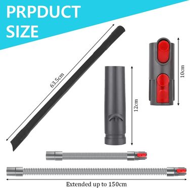 Набір насадок для пилососа BUZIFU 7 шт. 32-35 мм (універсальні) - для меблів, матраців, щілин. Сумісні з Kärcher, Miele, Siemens, AEG, Bosch, Panasonic, Philips