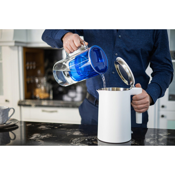 Скляний фільтр-кувшин Wessper D2 BOROSILICATE 3л, синій + 7 фільтрів