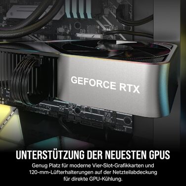 Корпус для ПК CORSAIR 3000D Airflow Mid-Tower з 2 вентиляторами SP120 Elite, підтримка GPU з 4 слотами, чорний