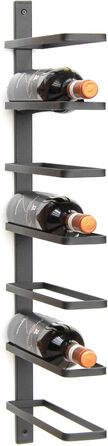 DanDiBo Wine Rack Metal Wall Black 93885 Bottle Rack Bottle Holder Wall Mount Modern Wall Holder Wall Shelf for 7 Bottles