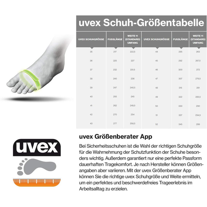 Черевики безпеки Uvex 2 S3L – легкі та дихаючі, без металу, з підошвою з поліуретану (SR), захист від проколів, ESD, розмір 43 EU, помаранчево-чорні