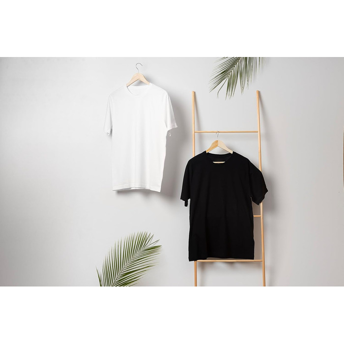 Дерев'яні вішалки для одягу OGIVO – набір з 4 шт. з обертовим гачком та виступами на плечах (натуральне дерево)