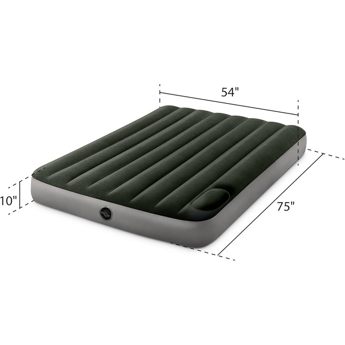 Надувний матрац Intex Dura-Beam Standard, Twin Size з інтегрованою помпою