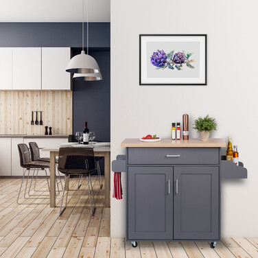 Relaxdays Kitchen Cart with Work Surface