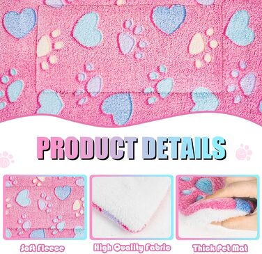 М'яке ліжко-матрац для собак та котів MICOOYO, 69x52 см, рожевий