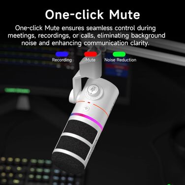 Мікрофон COMICA EJoy D10: Динамічний USB/XLR з RGB-підсвічуванням та шумозаглушенням, 48kHz/24bit