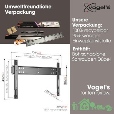 Кронштейн настінний для телевізора Vogel's TVM 5505 Ultraflat 32-77