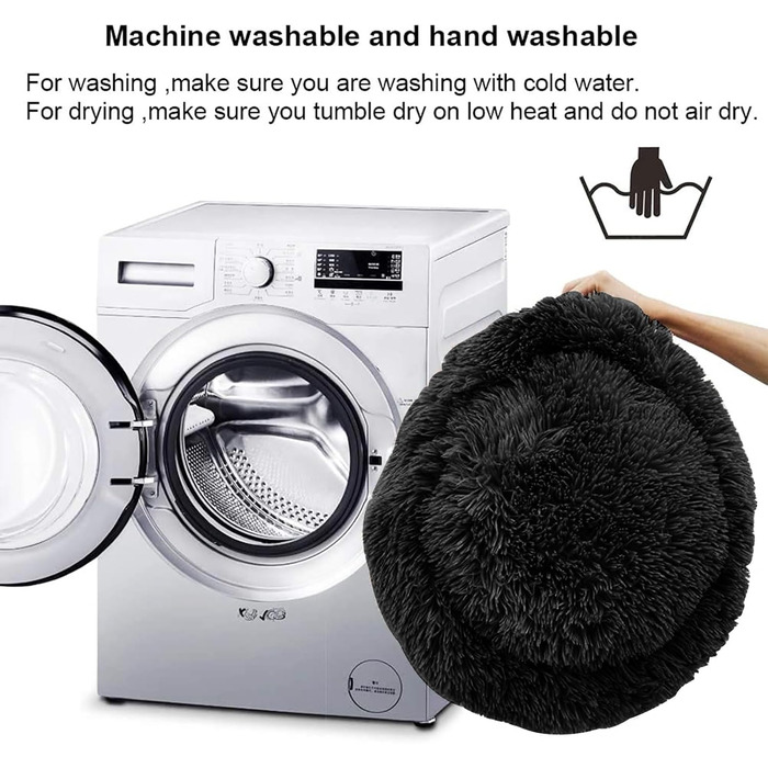 Кругле ліжко для котів та собак Nisrada, 70 см, рожеве, з антиковзною основою