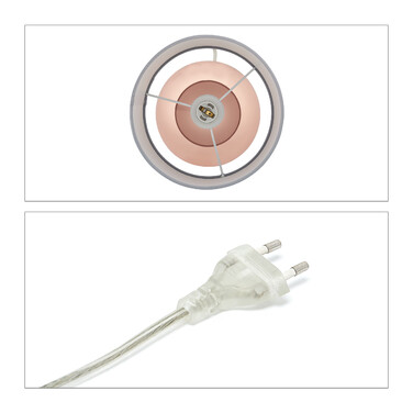 Relaxdays Round Table Lamp with Touch Function