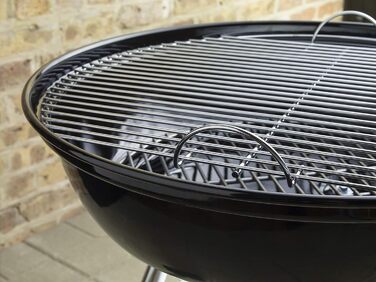 Вугільний гриль Weber Compact Kettle 47 см, чорний, кришка та захисний чохол, круглий мангал