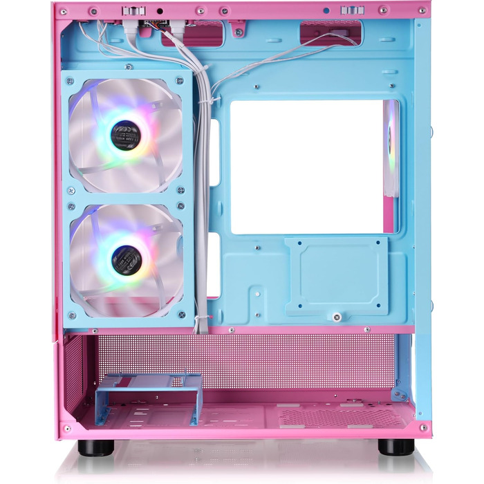 Корпус ПК Thermaltake TG ARGB Micro-Tower View 170 з Tempered Glass, 3 вентилятори ARGB, підтримка радіаторів 240/280mm, білий (Bubble Pink)