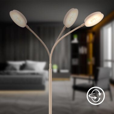 LED лампа BRILONER з сенсорним керуванням, регулюванням яскравості, поворотним кріпленням, для дому, офісу та читання, бежевого кольору, 32,5x13x40 см