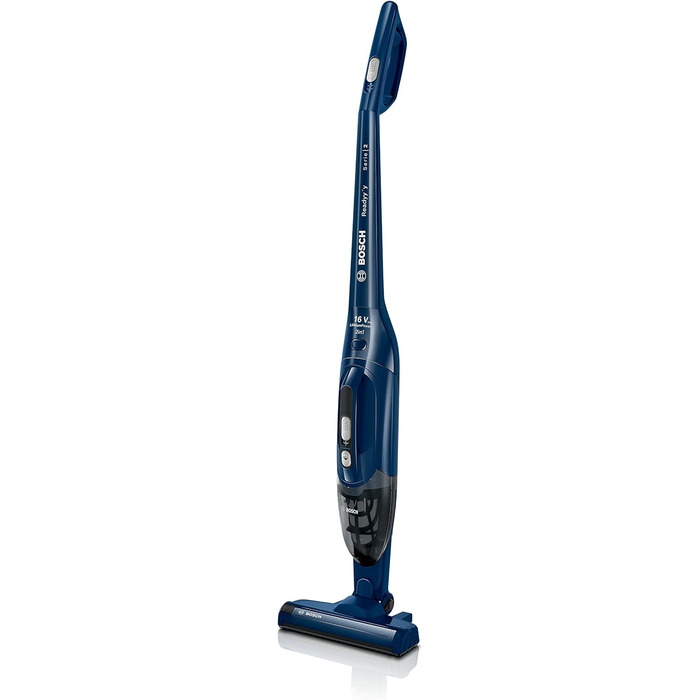 Bosch Readyy'y Series 2 BCHF216S Cordless Vacuum Cleaner, cordless, bagless, 2-in-1 solution with detachable handheld device, high suction power, long runtime, 2 levels, nozzle for all floor types, freestanding, blue